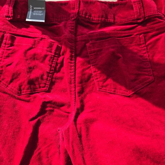 Christopher & Banks Red Corduroy Pants NWT Size 10 Short - Picture 3 of 10